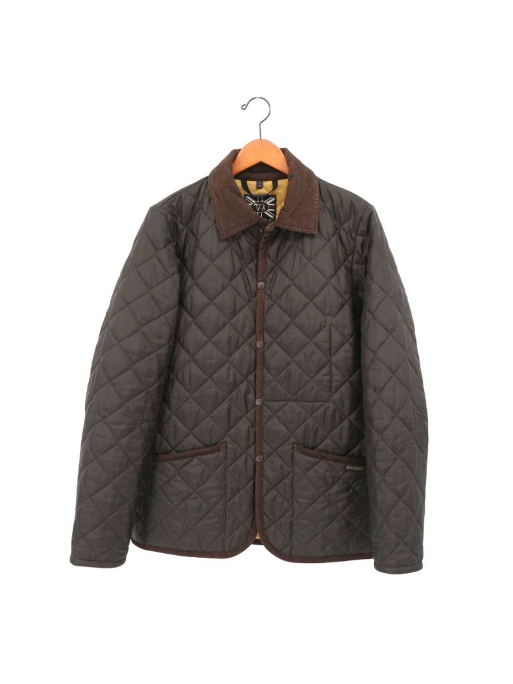 Lavenham Brown Quilted Collared Corduroy Trim Jacket L 40 Raydon Denham